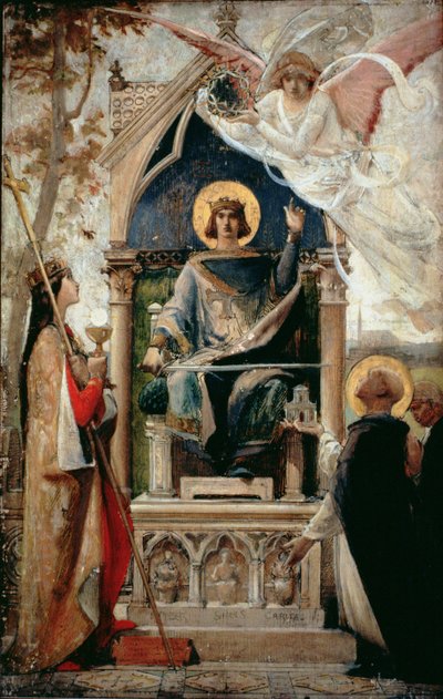 San Luis, estudio para una pintura hecha en 1888, 1883 de Luc Oliver Merson